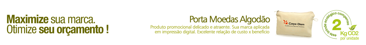 PORTA MOEDAS ALGODÃO